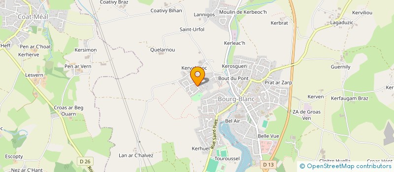 localisation de l'entreprise 929 791 580   BOURG-BLANC