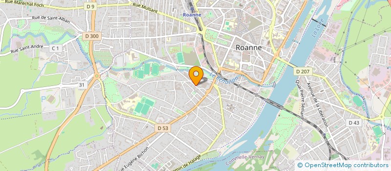 localisation de l'entreprise 929 848 760  à ROANNE