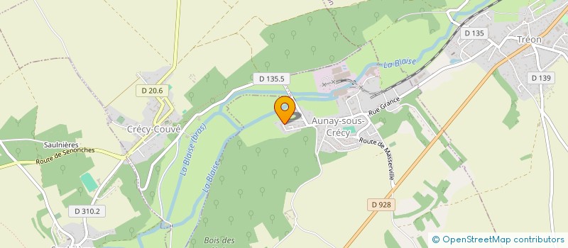 localisation de l'entreprise 929 890 887 à AUNAY-SOUS-CRECY
