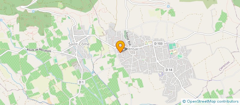 localisation de l'entreprise 932 559 180   CLARENSAC