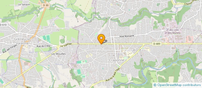 localisation de l'entreprise 933 923 245   CRAPONNE