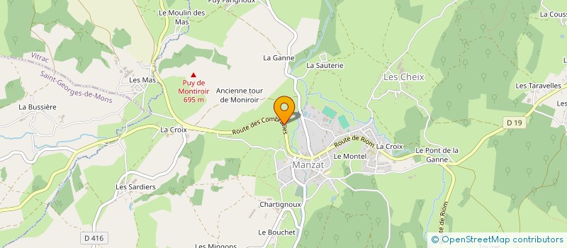 localisation de l'entreprise 938 569 639   MANZAT