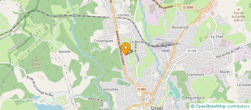 localisation de l'entreprise 938 772 415   USSEL