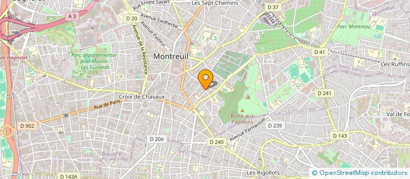 localisation de l'entreprise 93SANG  MONTREUIL