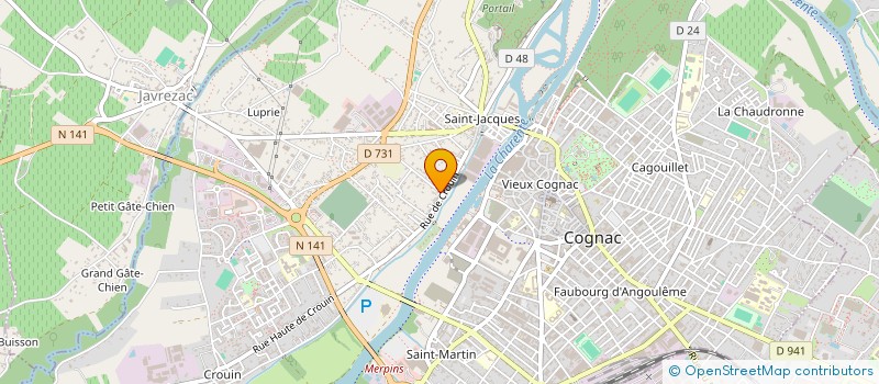 localisation de l'entreprise 947 755 534 à COGNAC