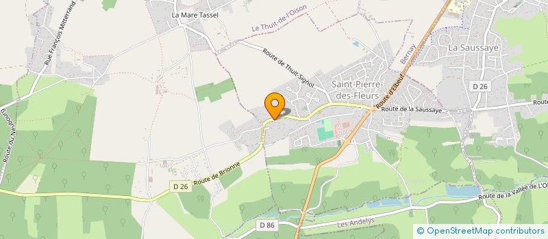 localisation de l'entreprise 95 ROUTE DE BRIONNE  SAINT-PIERRE-DES-FLEURS