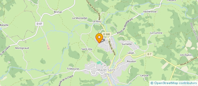 localisation de l'entreprise 952 458 255   MAZET-SAINT-VOY