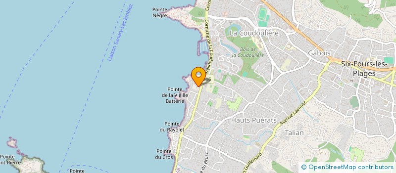 localisation de l'entreprise 953 736 113 à SIX-FOURS-LES-PLAGES