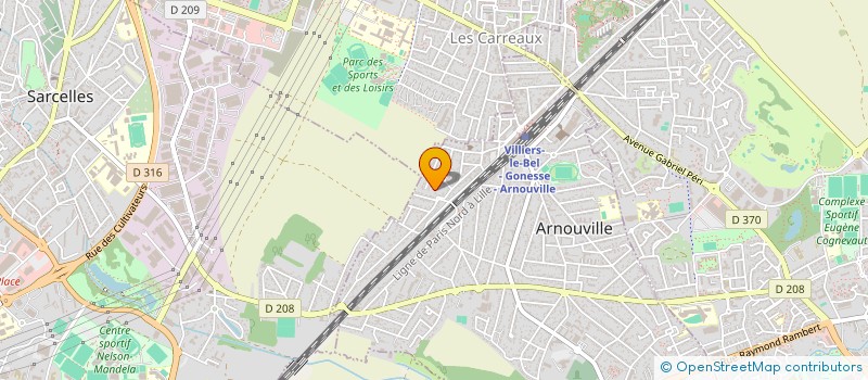 localisation de l'entreprise 95A  ARNOUVILLE
