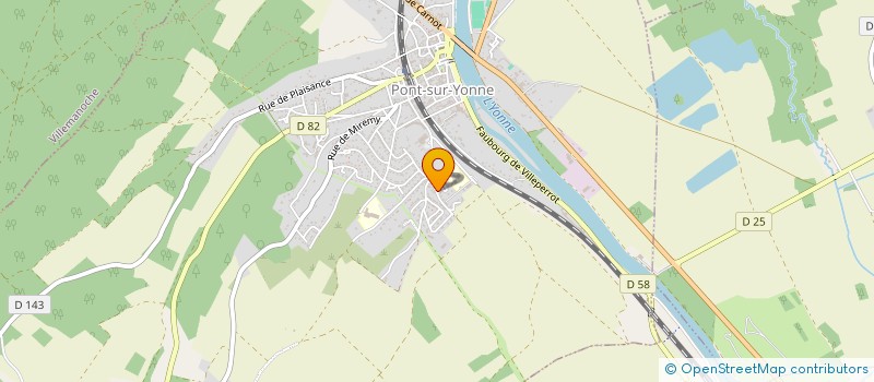 localisation de l'entreprise 97.2 LOCALE UPY RADIO à PONT-SUR-YONNE