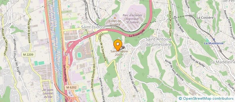 localisation de l'entreprise 97BELLET  NICE