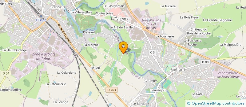 localisation de l'entreprise 98 CDG TRELAZE  CUGAND