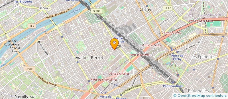 localisation de l'entreprise 98 RUE JEAN JAURES à LEVALLOIS-PERRET