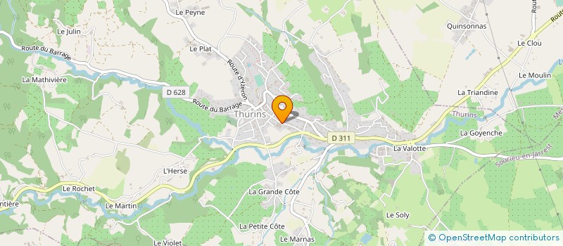 localisation de l'entreprise 980 654 677   THURINS