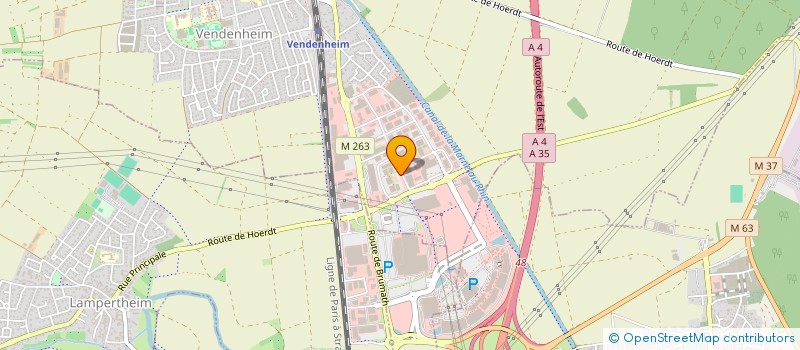localisation de l'entreprise A 2 B à VENDENHEIM