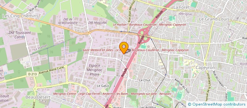 localisation de l'entreprise A 2 B à MERIGNAC