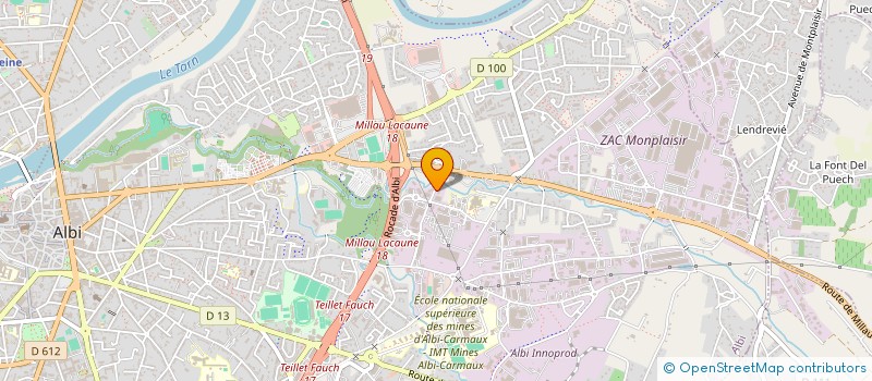 localisation de l'entreprise A 2 C à ALBI