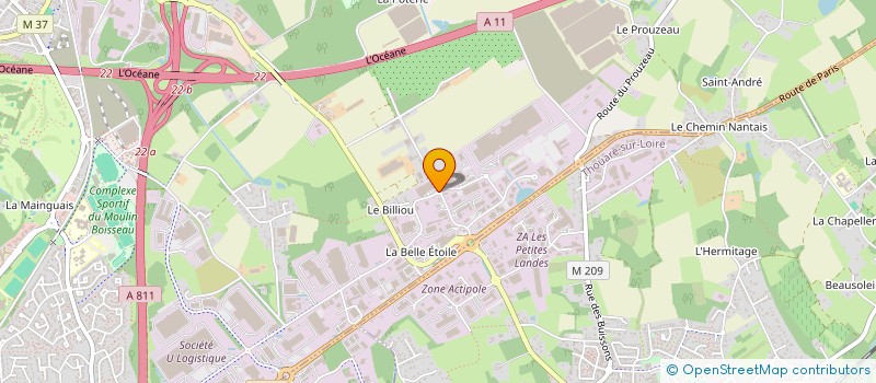 localisation de l'entreprise A 2 J  CARQUEFOU