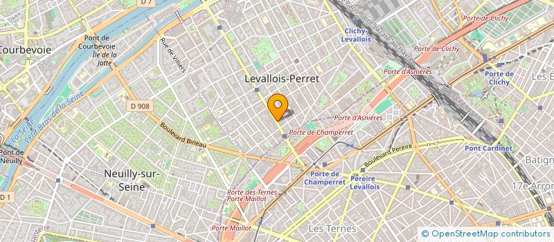 localisation de l'entreprise A.2.M. à LEVALLOIS-PERRET