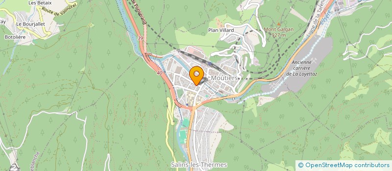 localisation de l'entreprise A.2.O.  MOUTIERS