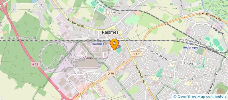 localisation de l'entreprise A 25  RAISMES