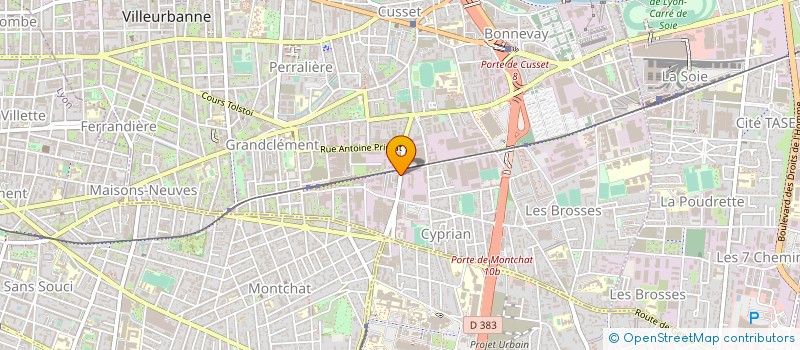 localisation de l'entreprise A 3 P  VILLEURBANNE