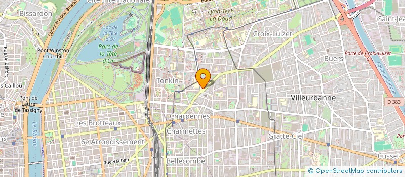 localisation de l'entreprise A  VILLEURBANNE