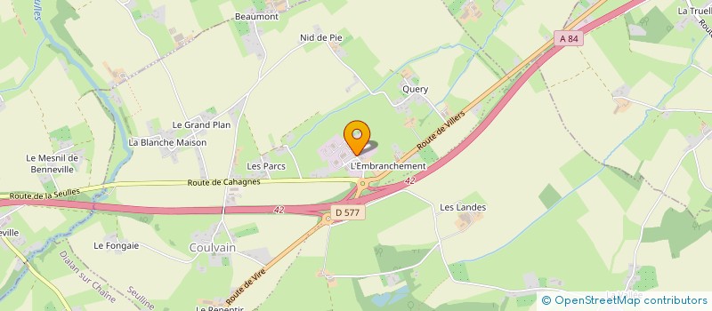 localisation de l'entreprise A 84 VEHICULE INDUSTRIEL  VILLERS-BOCAGE