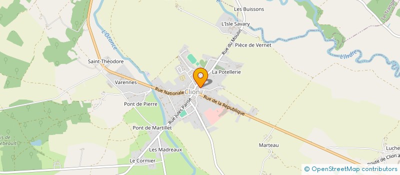 localisation de l'entreprise A à CLION