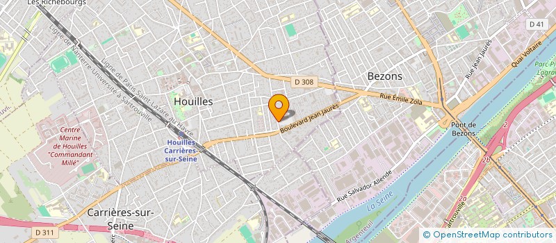 localisation de l'entreprise A.A.  HOUILLES