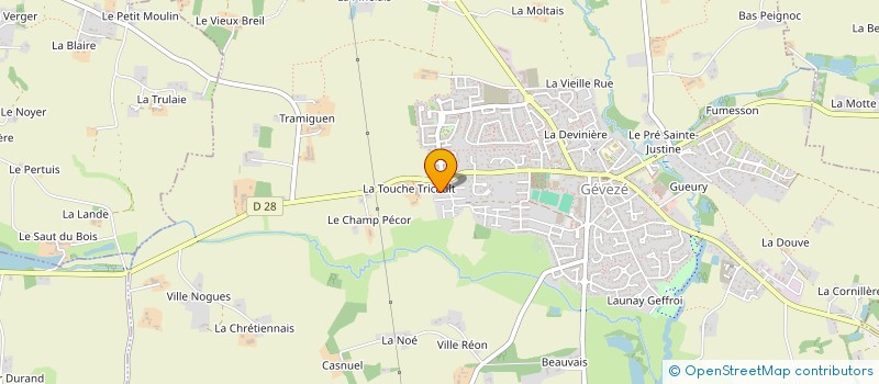 localisation de l'entreprise A&A  GEVEZE