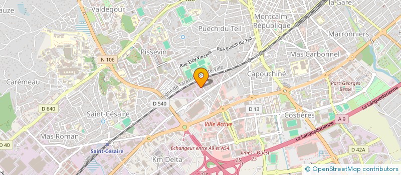 localisation de l'entreprise A.A.A.A.A à NIMES