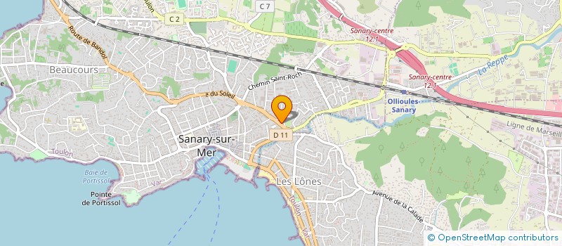 localisation de l'entreprise A A ALPHA AMBULANCES à SANARY-SUR-MER