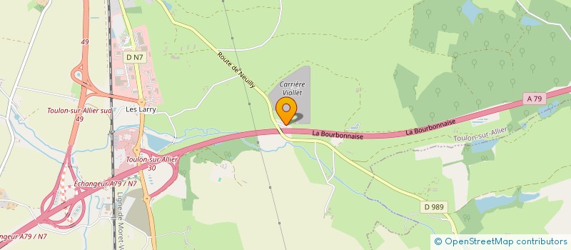 localisation de l'entreprise A.A.B.IMMOBILIER  TOULON-SUR-ALLIER