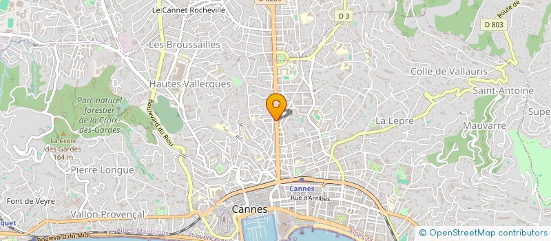 localisation de l'entreprise A.A.C. SARL à CANNES