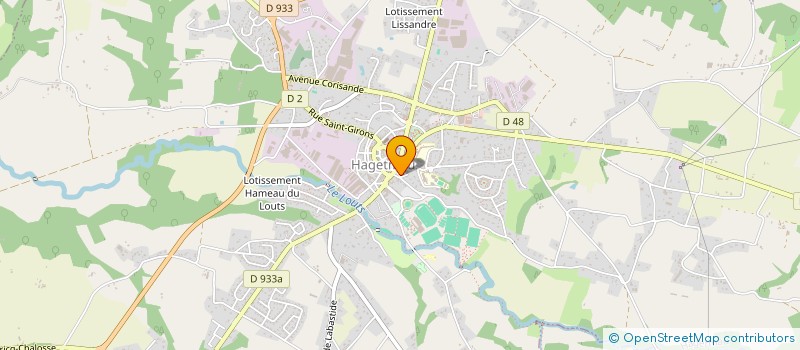 localisation de l'entreprise A.A.D.M.  HAGETMAU