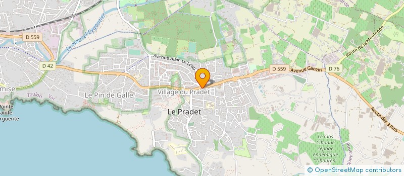 localisation de l'entreprise A A F C  LE PRADET