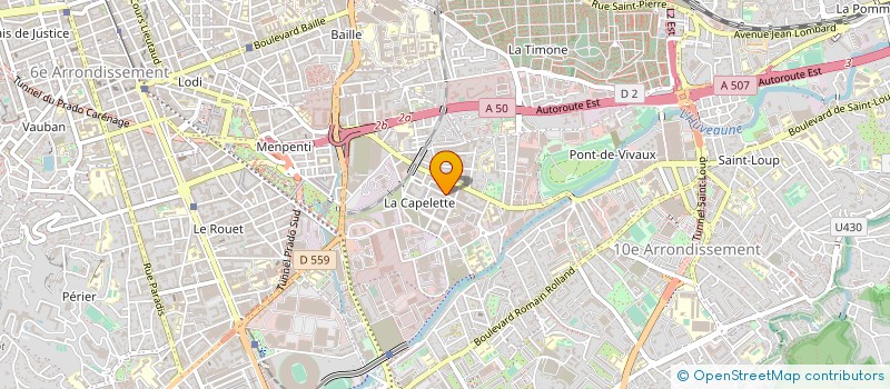 localisation de l'entreprise A.A.IMMO à MARSEILLE