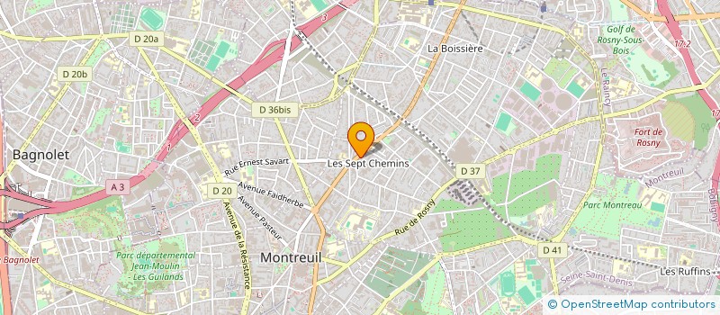 localisation de l'entreprise A.A MULTI SERVICES à MONTREUIL
