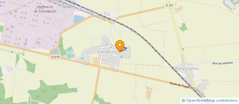 localisation de l'entreprise A.A.P HOLDING  GRANDPUITS-BAILLY-CARROIS