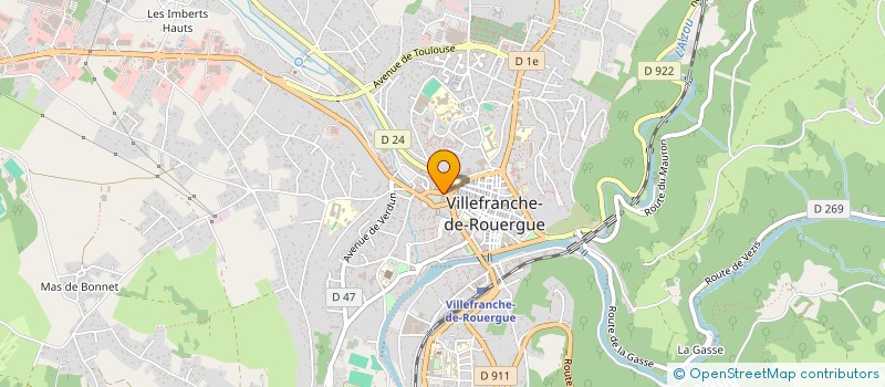 localisation de l'entreprise A.A.P.P.M.A LA TRUITE VILLEFRANCHOISE  VILLEFRANCHE-DE-ROUERGUE