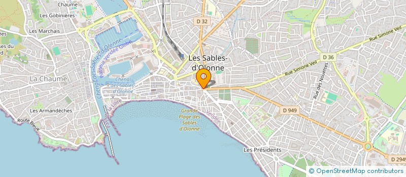 localisation de l'entreprise A.A.P. PROMOTION à LES SABLES D'OLONNE