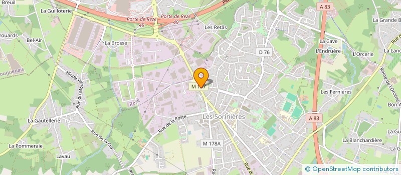 localisation de l'entreprise A.A.P.S. AUTO ALARME PHONE SERVICES à LES SORINIERES