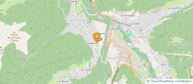 localisation de l'entreprise A.A.S.+  ESSERT-ROMAND