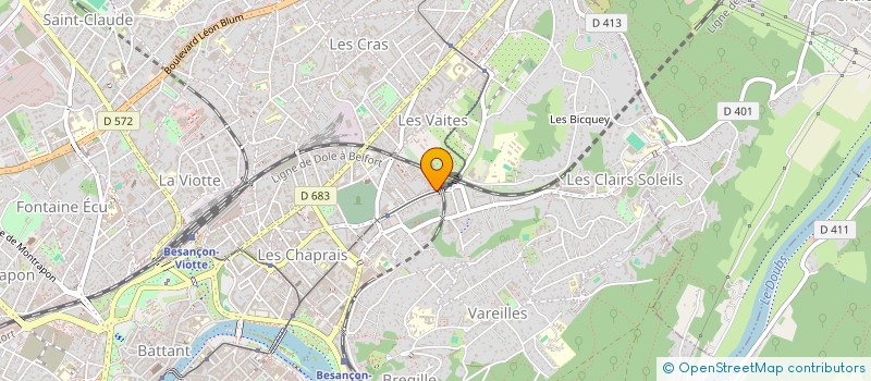 localisation de l'entreprise A.A.S.  BESANCON