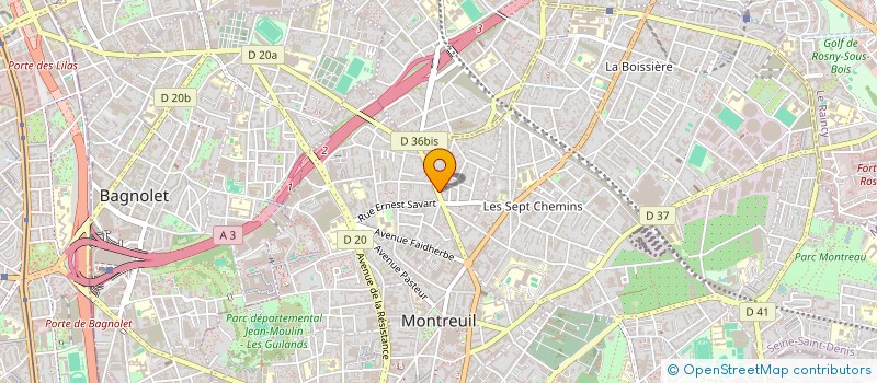 localisation de l'entreprise A.A SUPER MARKET à MONTREUIL