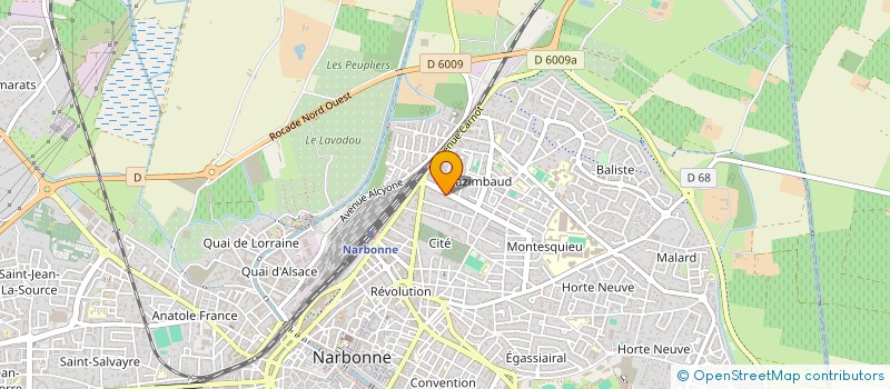 localisation de l'entreprise A.A.T.C.C  NARBONNE