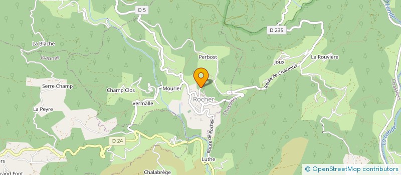 localisation de l'entreprise A A Z ARDECHE  ROCHER