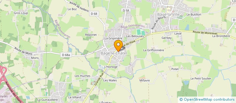 localisation de l'entreprise A A Z ELECTRICITE GENERALE  BAGE-LE-CHATEL