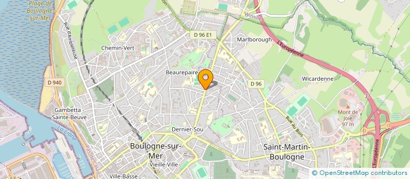 localisation de l'entreprise A A Z FERMETURE CONFORT QUALITE PRIX  BOULOGNE-SUR-MER